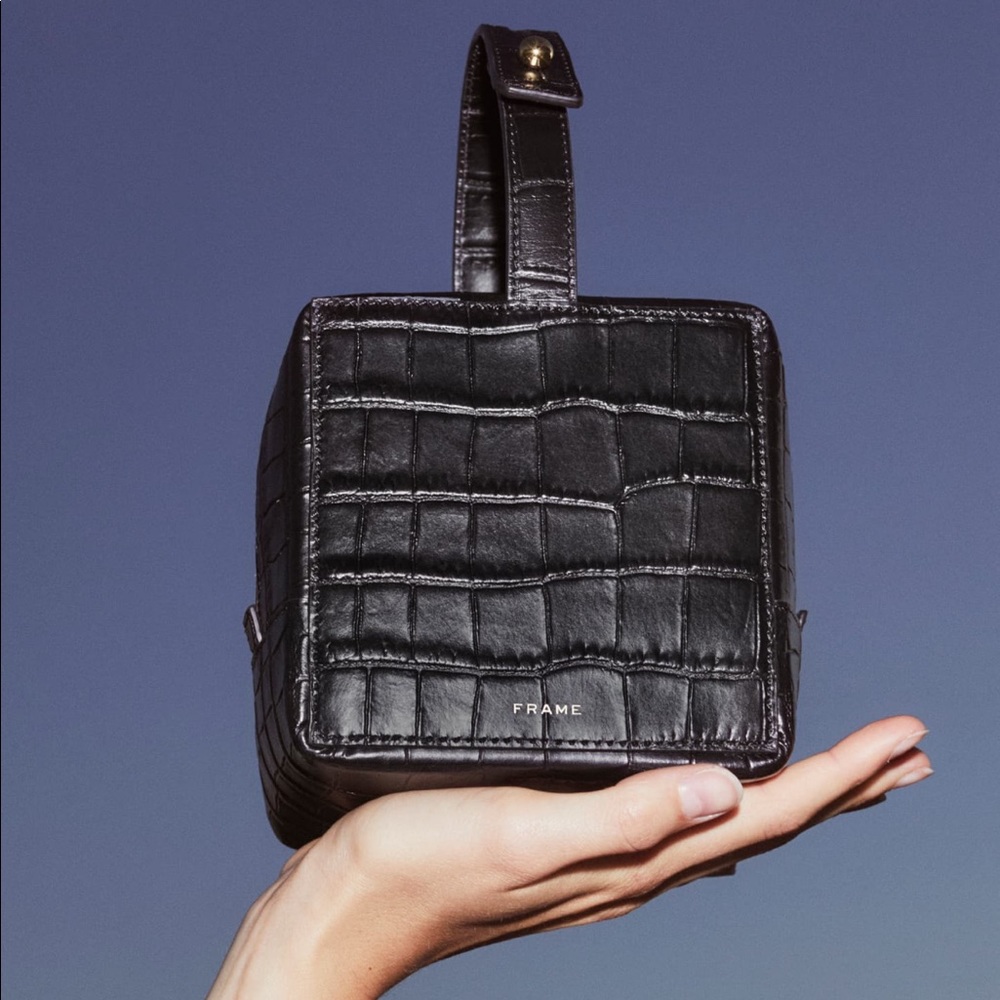 Frame les second cube croc-embossed bag - Picture 3 of 6